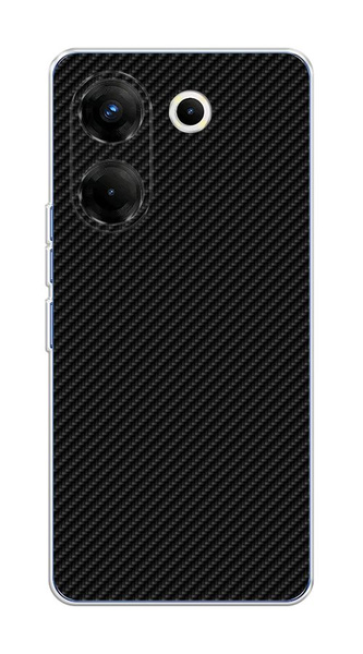 Силиконовый чехол "Черный карбон" на Tecno Camon 20 Pro 5G / Текно ...