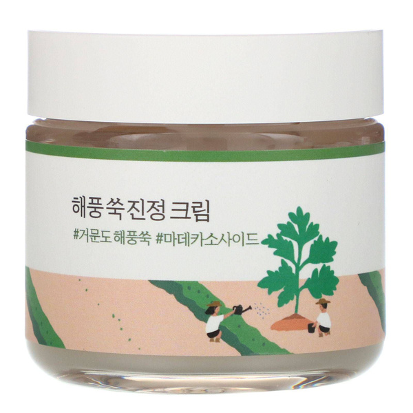 ROUND LAB Лёгкий успокаивающий крем с полынью Mugwort Calming Cream, 80 ...