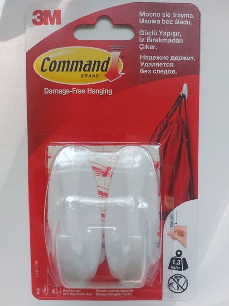 Крючок декоративный Command 7100107763, ABS пластик - купить по ...