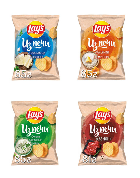 Чипсы Лейс из печи 4 вкуса, микс набор по 1 шт, 85г*4шт - купить с ...