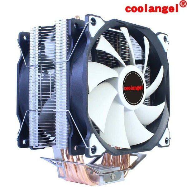 кулер вентилятор с 2 вентиляторами, 4 трубки Coolangel - купить кулер ...