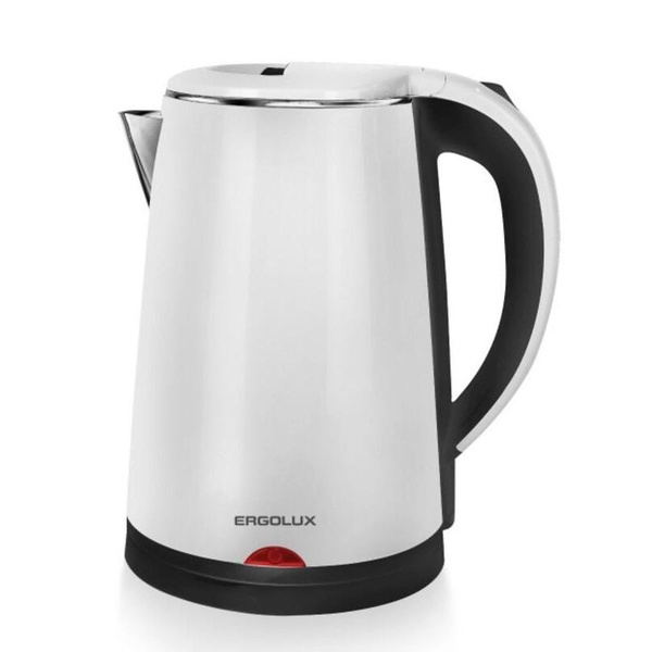 Чайник нерж.сталь/пластик, ERGOLUX ELX-KS09-С41 черно-белый ПРОМО 1.8л ...