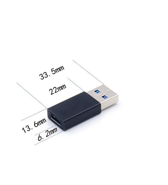 Адаптер OTG / Переходник Type-C (разъем) на USB 3.0 (штекер) для ...