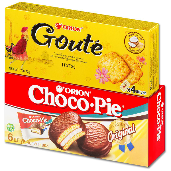 Печенье Orion Choco Pie Dark Caramel, карамельное, в темном шоколаде, 360г купит