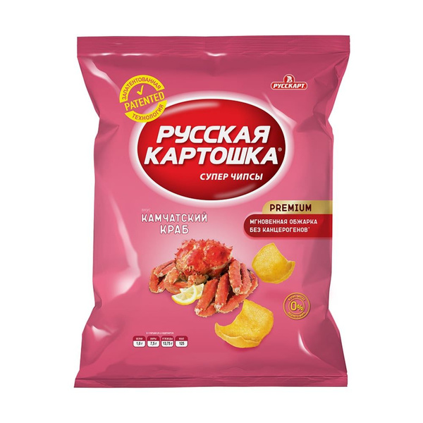 Чипсы, Русская картошка, 50 г Камчатский краб - купить с доставкой по ...