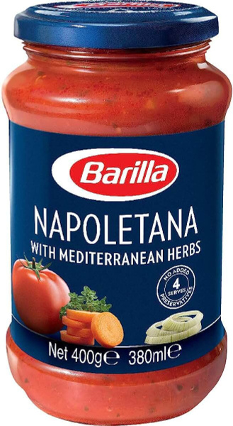 Соус Barilla Napoletana томатный с овощами, 400 г - купить с доставкой ...