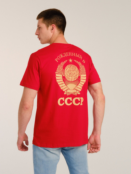 Футболка Русская Сувенирная Компания, размер 52, цвет красный, желтый ...