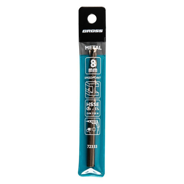 Сверло спиральное по металлу, 8 мм, HSS-Co Gross - купить по выгодной ...