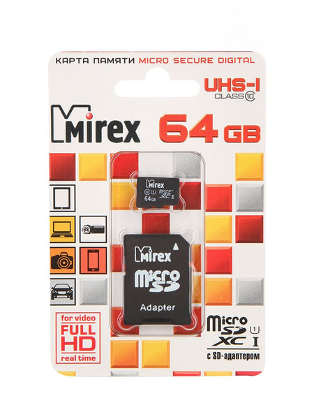 Карта памяти Mirex 64 ГБ (13613-AD10SD64) - купить с доставкой по ...