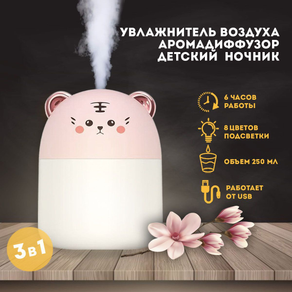 Увлажнитель воздуха воздухоочиститель маленький ультразвуковой ...