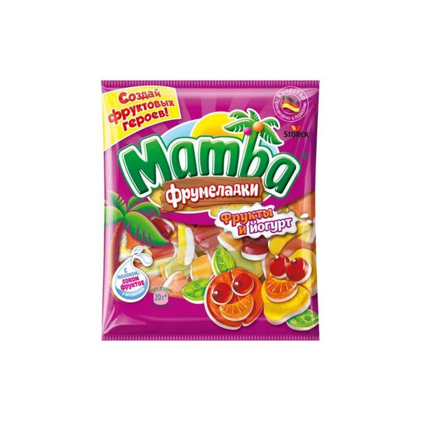 Мармелад Mamba Фрумеладки ,Фрукты и йогурт 1 шт 140г - купить с ...