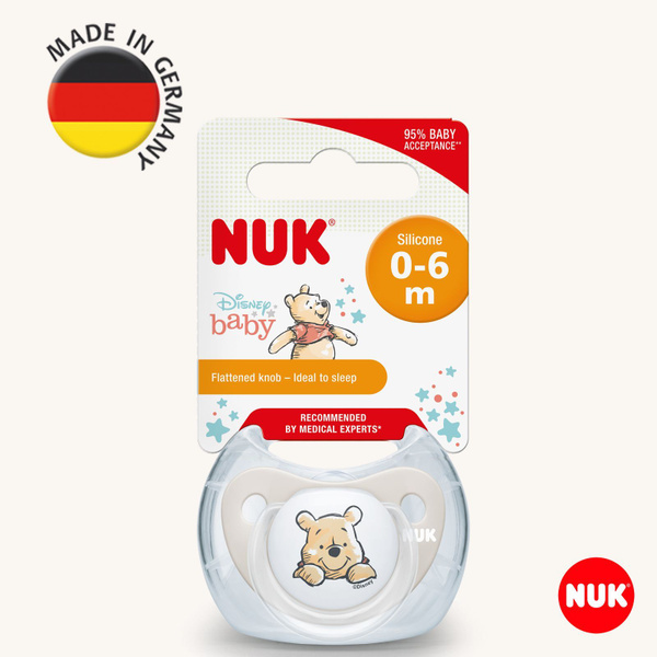 NUK TRENDLINE ортодонтическая соска пустышка из силикона, размер 1, 1 ...