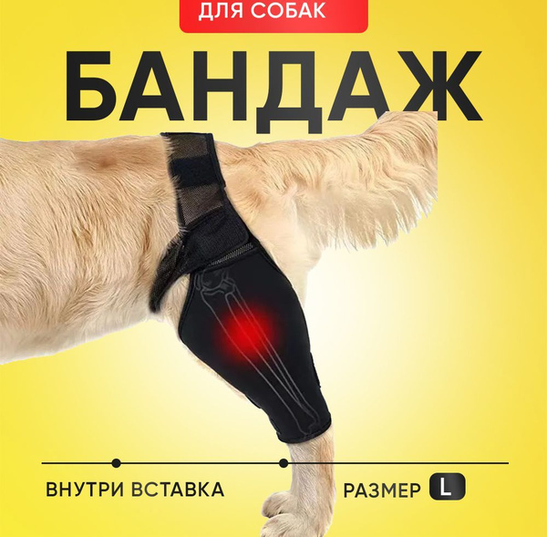 Бандаж для собаки на заднюю и переднюю лапу. На локтевой и коленный ...