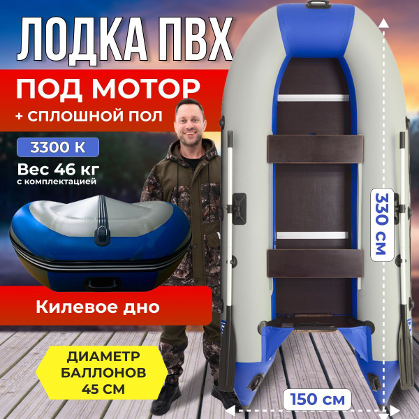 Лодка надувная ПВХ под мотор для рыбалки килевая - купить по выгодной ...