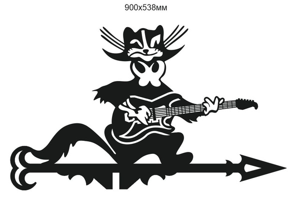 Флюгер на крышу Кот из бременских музыкантов - купить по низкой цене с ...