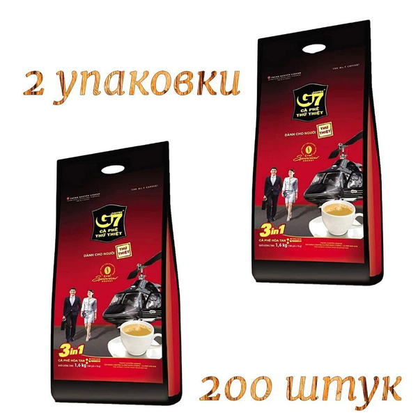 Вьетнамский растворимый кофе Trung Nguyen G7 3в1 в пакетах (100 шт. по ...