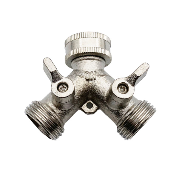 3/4-ходовой 2-ходовой разветвитель садового шланга для тяжелых условий ...