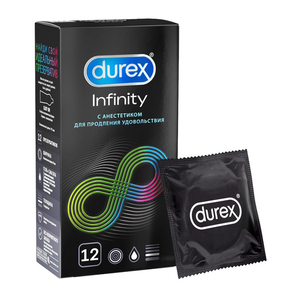 Презервативы Durex Infinity гладкие с анестетиком 12 шт - купить с ...
