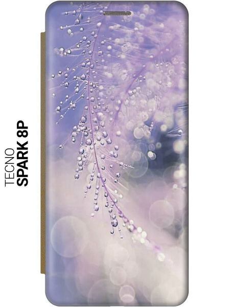 Чехол-книжка на Tecno Spark 8P / Техно Спарк 8Р c принтом "Ветка в ...