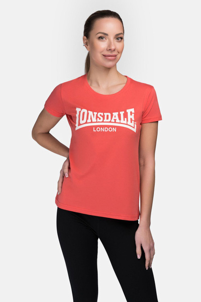 Футболка Lonsdale, размер 48, цвет розовый, белый, 100% хлопок - купить ...