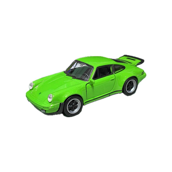 Porsche 911 964 Turbo Coupé Grun – Maquette Métal 1:34-1:39, Portes Ouvrantes, Env. 11 Cm, Sous Licence