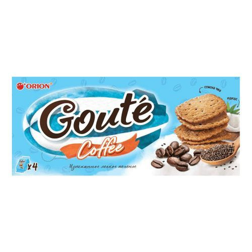 Печенье орион фото Печенье Orion Goute Coffee затяжное, 72г (2 шт) - купить с доставкой по выгодным