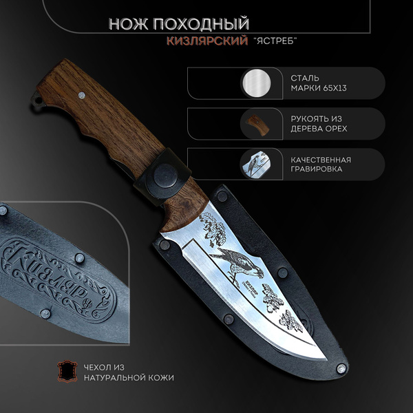 Пикник Кавказ Нож туристический, длина лезвия 14 см - купить с ...