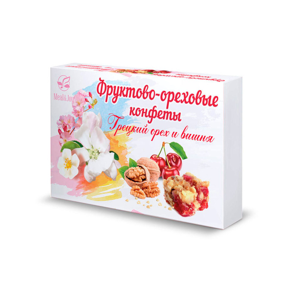 Полезные конфеты с грецким орехом и вишней 90 г. Meal & Joy. Подарочный ...