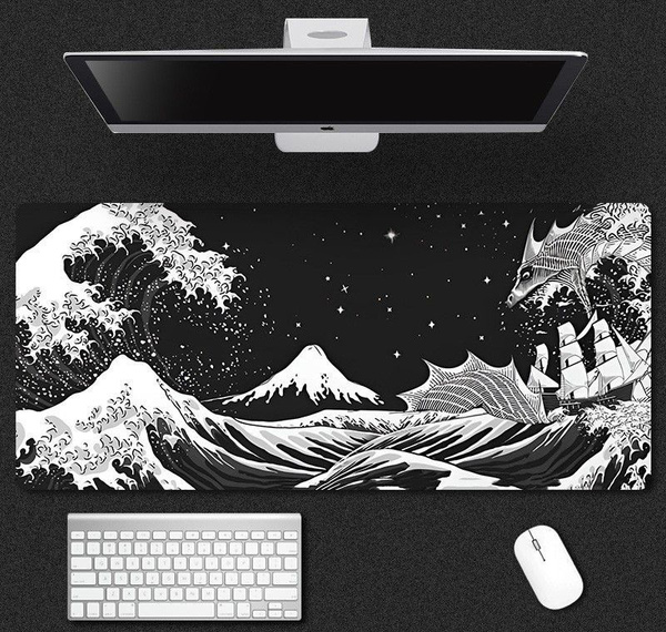 Коврик для мыши игровой 800x300x2_черно-белый, XL, черный - купить с ...
