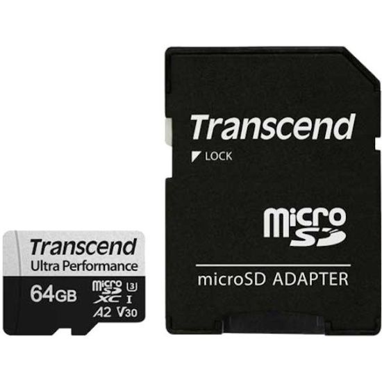Карта памяти 64GB microSDXC Class 10 UHS-I U3 V30 UHS-I U3 Transcend ...