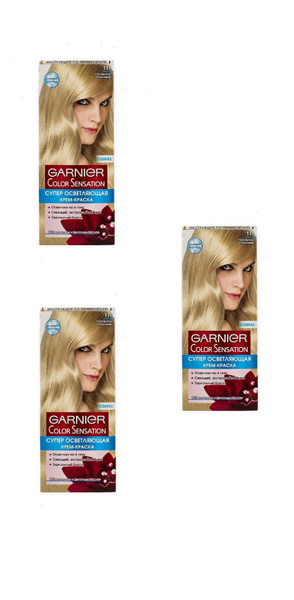 Garnier Color Sensational № 111 УльтраБлонд Платиновый, 3 уп - купить с ...