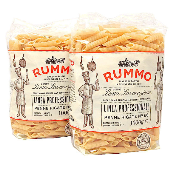 Макароны Пенне Ригате (Penne Rigate) № 66 RUMMO Италия, 1 кг * 2 штуки ...