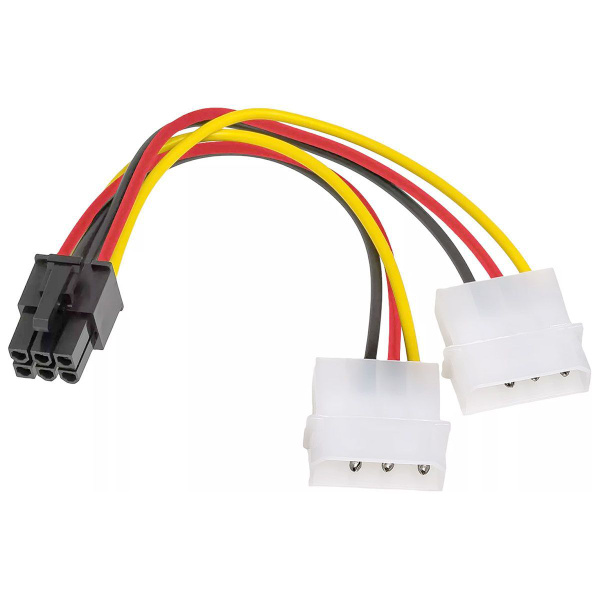 Кабель PCI-E BaseTech Кабель-переходник питания (адаптер) 2xMolex(F ...