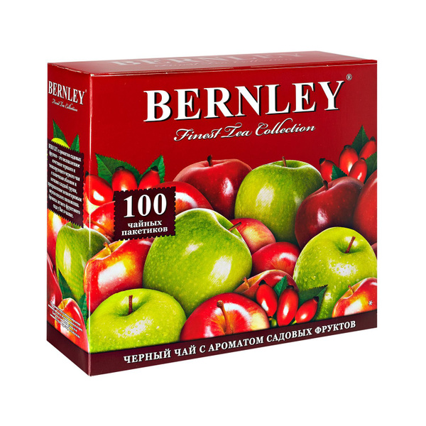 Bernley черный чай в пакетиках Садовые фрукты, 100 шт - купить с ...