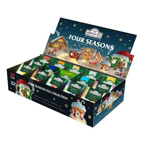 Набор черного и зеленого чая AHMAD TEA Four Seasons, 15 вкусов, 90 ...