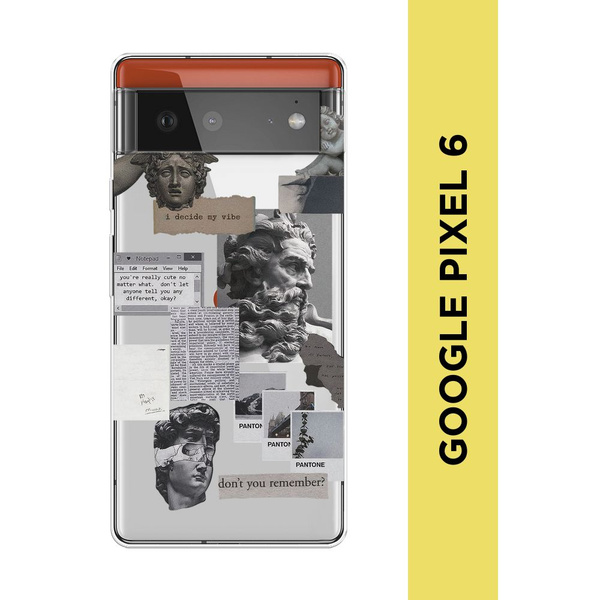Силиконовый чехол на Google Pixel 6 / Гугл Пиксель 6 "Коллаж греческие ...