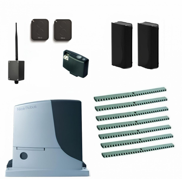 Автоматика для откатных ворот NICE RB600KIT7-FA-BT, комплект: привод ...
