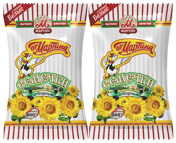 От Мартина Семечки Белые Жареные Неочищенные 400г. 2шт - купить с ...