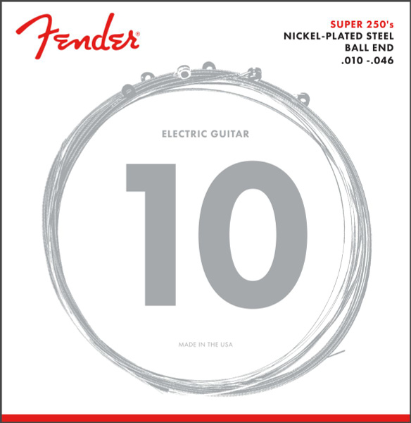 Fender 250R Nickel-Plated Steel Ball End E-Gitarrensaiten 10
