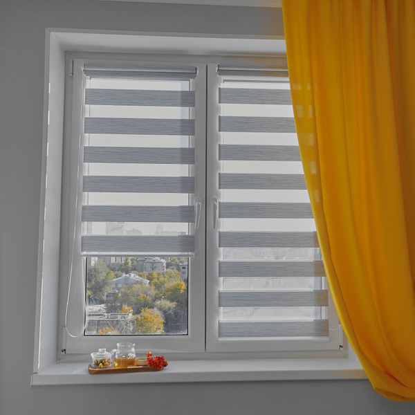 Рулонные шторы SUN RAYS ZebraBambooS , размер 50х160 см, серебристый ...
