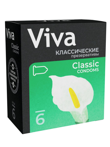 Презервативы классические 6 штук VIVA - купить с доставкой по выгодным ...