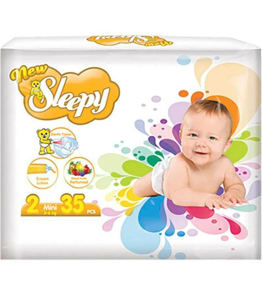 Детские подгузники NEW SLEEPY ECO PACK BABY DIAPER NO.2 (3-6 кг) 35 шт ...