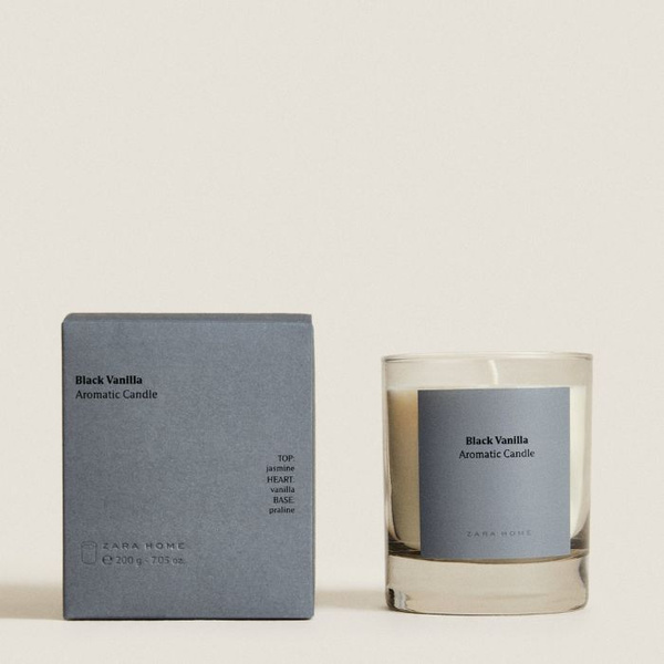 Свеча ароматическая ZARA HOME "BLACK VANILLA", 9 см х 8 см, 1 шт купить