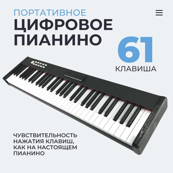 Цифровое пианино синтезатор с 61 клавишей - купить с доставкой по ...
