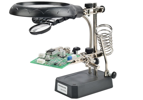 Держатель (третья рука) для пайки с лупой PM-800 - купить с доставкой ...