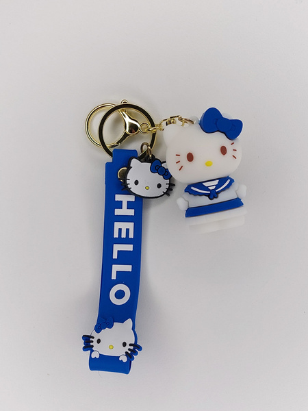 Брелок Keychain силиконовая фигурка Китти в матроске из мультика Хелло Китти Hello Kitty