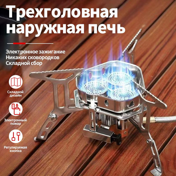Портативная походная газовая плитка маленькая в чехле - купить по ...