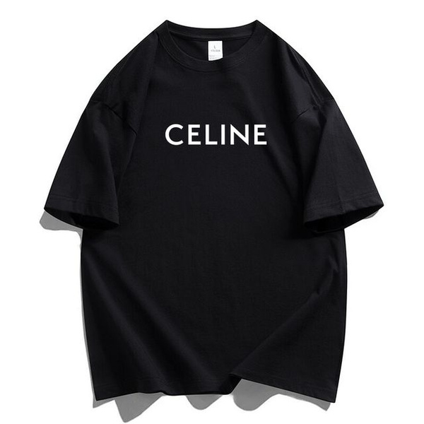 Футболка CELINE, размер 42, цвет черный, 100% Чистый хлопок - купить по ...