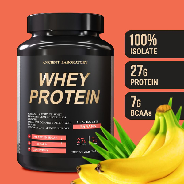 Протеин сывороточный изолят без лактозы, Whey Isolate 908 гр, 30 порций ...