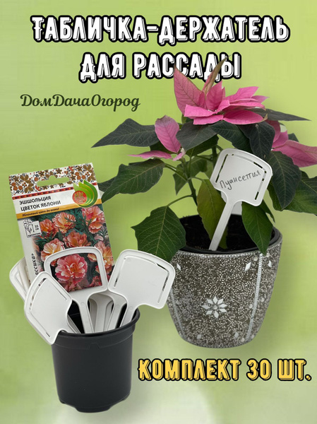 Бирка Табличка белая 30шт/ табличка садовая/ памятка цветовода купить ...